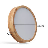 1 x RAW Customer Returns Baerolc LED Ceiling Light Wood, 40CM Wooden Ceiling Lamp Living Room, 28W 3000K Warm White Ceiling Light LED Round Wooden Lamp for Bedroom Office Kitchen Children s Room Hallway Balcony... - RRP €60.49