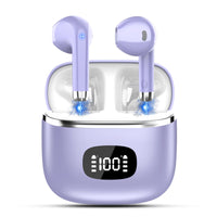 1 x RAW Customer Returns POMUIC Bluetooth Headphones, Headphones Wireless Bluetooth 5.3 In Ear Headphones with 4 ENC Noise Cancelling Mic, 40H Playtime with LED, IP7 Waterproof in Ear Earbuds for Work Study Sports - RRP €59.99