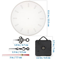 1 x RAW Customer Returns VILLCASE 1 Set Clock Silicone Resin Liquid Mold, Clock Silicone Mold Epoxy Resin with Clock Movement Replacement Parts, Clock Resin Molds for DIY Wall Clock Art Home Decoration Epoxy Resin Set Beginners - RRP €19.91