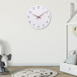 1 x RAW Customer Returns ACCSHINE MDF Wooden Wall Clock No Ticking Noise Silent Modern 30cm Quartz Large Battery Operated Wall Clock Easy to Read for Room Home Kitchen Bedroom Office School White  - RRP €21.31