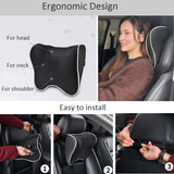 1 x RAW Customer Returns ZATOOTO car headrest - neck pillow for car seat, memory foam neck support for adults and children, black - RRP €26.16