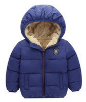 1 x RAW Customer Returns Happy Cherry Children s Winter Jacket Boys Girls Lined Jacket Padded Quilted Jacket Windproof Hooded Jacket - Blue Size 120 - RRP €37.99