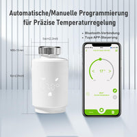 1 x RAW Customer Returns InJolly 3 St ck Smart Heizk rperthermostat Bluetooth mit Tuya App Steuerung, Programmierbares Digitales Thermostat Kit, Energie Spare Temperatur Heizung f r M30 x 1.5mm - RRP €119.99