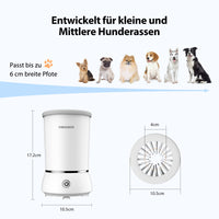 1 x RAW Customer Returns DOGNESS Automatic Dog Paw Cleaner, Upgrade USB Charging, Automatic 2 in 1 Dog Paw and Pet Grooming Brush White  - RRP €39.31