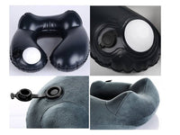 1 x RAW Customer Returns KXCFCYS Travel Pillow Luxuriously Soft Inflatable Neck Pillow - Compact and Lightweight for Sleeping on Planes, Cars and Trains - Carry Bag - Soft and Ergonomic One Size Design - RRP €23.11