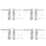 1 x RAW Customer Returns AwmnSrman door handles interior doors doorknob door fitting door handle set room door set 72MM-BB-mortise set of 4 modern stainless steel 8 doorknobs 8 long plates - RRP €44.99