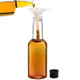 1 x RAW Customer Returns BELLE VOUS Small bottles for filling 12 pieces - 250 ml plastic bottles, reusable - empty small liquor bottles with black lid and funnel - liqueur mini bottles for weddings, parties - RRP €22.99