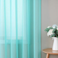 1 x Brand New MIULEE 2 Pieces Translucent Polyester Curtains for Modern Bedroom Window Living Room Curtains for Living Room Bedroom Dining Room Living Room Kitchen Living Room 140x280cm Turquoise - RRP €27.26