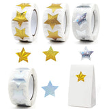 1 x Brand New 2000 Pieces Star Stickers Roll Gold Silver Laser Star Stickers Star Stickers 25mm Self-Adhesive Shiny Stars Sparkling Stickers Star Stickers Gift Stickers for Birthday Party - RRP €20.4