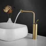 1 x RAW Customer Returns Leekayer Basin Faucets Bathroom Sink Faucet Tall Body Brushed Gold Gooseneck Single Handle Single Hole Brass - RRP €72.6