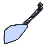 1 x RAW Customer Returns KATUR Motorcycle Handlebar Rearview Mirrors Black Rearview Mirror Motorcycle Anti-glare Bluish Mirrors 8MM 10MM Clockwise Threaded Bolts Mounts for K awasaki S uzuki H Onda V ictory - RRP €23.12