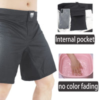 1 x RAW Customer Returns SOTF Men s Boxing Shorts, Men s Combat Training Shorts, MMA BJJ Shorts No Gi, Black, Medium - RRP €30.06