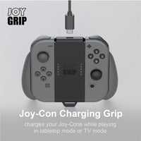 1 x RAW Customer Returns Skull Co. JoyGrip for Nintendo Switch and Switch OLED Joy-Con Controller Rechargeable Handheld Joystick Remote Control Holder with Interchangeable Grips - OLED White - RRP €21.17