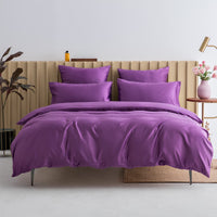 1 x RAW Customer Returns RFFLUX 100 Microfiber Summer Bedding Set 135x200 cm 2 Pieces Purple Silk Bedding with Zipper Ultra Soft Breathable Luxury Smooth Satin Children s Bedding with Pillowcases 80x80 - RRP €23.17