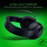 1 x RAW Customer Returns Razer Kraken X Lite Ultralight Gaming Headset 7.1 Surround Sound - Lightweight Aluminum Frame - Bendable Cardioid Microphone - for PC, PS4, PS5, Switch, Xbox One, Xbox Series X S, Mobile - Black - RRP €38.39