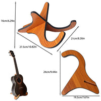 4 x Brand New Wenrou Portable Ukulele Holder, Foldable X-shaped Frame, Ukulele Stand, X-Frame Ukulele Holder, Wooden Ukulele Stand, for Classical Acoustic Guitar Violin and Smaller Equipment - RRP €58.04