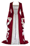 1 x RAW Customer Returns Women s Retro Medieval Dress with Trumpet Sleeves, Medieval Victorian Queen Dresses Renaissance Gothic Maxi Dress Carnival Halloween Party Princess Costume Red M - RRP €41.64