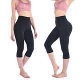 1 x RAW Customer Returns Walifrey Women s Short Leggings High Waist 3 4 Length Leggings for Workout Gym Sports 1 Pack Black SM - RRP €9.77