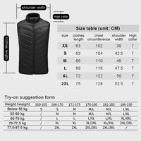 1 x RAW Customer Returns Electric Heated Vest, Heated Jacket for Women, Heated Jacket for Men for Work, Heated Vest for Winter Motorcycle Hunting Cycling Plus Size Lightweight Quilted Sleeveless 9 Zones Black, XXL  - RRP €29.95