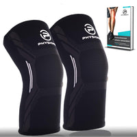 1 x RAW Customer Returns PhysioFit knee bandage set of 2 - knee bandage for women - knee bandage for men - bandage for knee pain - 2 sports knee bandages - knee support - knee bandage meniscus - knee orthosis - knee bandage - knee support - RRP €30.24