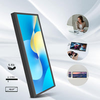 1 x RAW Customer Returns 12.3 inch Portable Touchscreen Secondary Monitor, Mini HDMI, USBC, 1920 720 IPS Stretched Bar LCD Portable Travel Touch Screen for Laptop Computer Aida64 GPU CPU RAM Monitoring - RRP €121.2