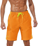 1 x RAW Customer Returns TACVASEN Summer Shorts Men s Lightweight Swimming Shorts Swimming Shorts Swimming Shorts Board Shorts Orange M - RRP €28.21