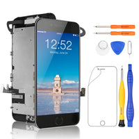 1 x RAW Customer Returns Yodoit for iPhone 7 Screen Replacement with Home Button Display Digitizer Full Assembly Black LCD with Home Button, Front Camera, Earpiece Speaker with Repair Tool Kit and Protective Film - RRP €39.16