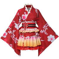 1 x RAW Customer Returns GRACEART Japanese Kimono Robe Anime Cosplay Costume Dress L, Red  - RRP €40.99