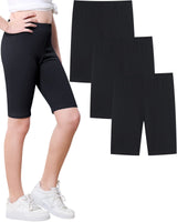 1 x RAW Customer Returns Domee Girls Cycling Shorts Short Leggings Shorts Summer Pants Cotton 3-Pack Black 140-146 Manufacturer Size 140  - RRP €19.99