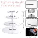 1 x RAW Customer Returns Lighterday 4 Tier Acrylic Cake Stand Cupcake Stand Cake Stand Donut Cupcake Muffins Macarons Stand for Wedding Party Birthday - RRP €21.99