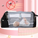 1 x RAW Customer Returns ZIOSINM Baby Changing Backpack with Changing Pad, Diaper Bag with Bed Function, Multifunctional Waterproof Diaper Bag Backpack, Diaper Backpack with USB Charging Port Black  - RRP €36.29