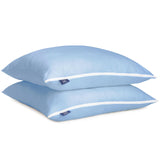 1 x RAW Customer Returns Fabsy pillow 80x80 set of 2 - luxurious soft cooling pillow - bed pillow - breathable polyester ball - microfiber filling - allergy pillow - pillow 80x80 - large pillow - RRP €31.32