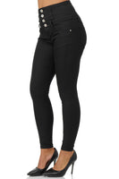 1 x RAW Customer Returns Elara Women s Jeans High Waist Push Up Skinny Fit Chunkyrayan 1166-1 Black-38 M  - RRP €26.65