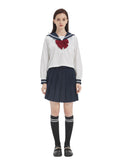 1 x RAW Customer Returns DRGE Girls Sailor Suit High School Student Uniforms,Long Sleeve Top and Short Skirt Set,38 - RRP €35.95