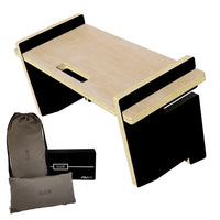 1 x RAW Customer Returns NOUSITE - SUUR meditation bench, Made of Wood with Black Details. Includes Complete Meditation Kit removable stool, meditation cushion and Cover for Storage and Transport. - RRP €49.49