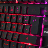 1 x RAW Customer Returns EMPIRE GAMING - PC keyboard - K300 QWERTZ - 105 semi-mechanical keys, 19 of which are anti-ghosting keys, 12 multimedia shortcuts, LED RGB backlighting - RRP €17.14