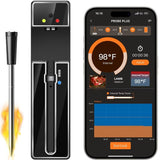 1 x RAW Customer Returns Bluetooth Meat Thermometer Wireless Grill Meat Thermometer - 30 Meter Application Control Heat Resistant up to 275 C with Optimal Sensor Function Suitable for Kitchen Outdoor Grilling - RRP €34.19