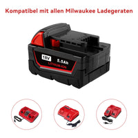 1 x RAW Customer Returns Coolsoul 2 pieces 18V 5.5Ah lithium-ion battery replacement for Milwaukee M18 M18B 48-11-1850 48-11-1852 48-11-1860 48-11-10 48-11-1820 XC replacement for Milwaukee 18V battery - RRP €51.42