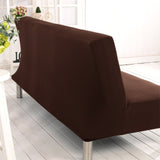 1 x RAW Customer Returns Aisaving Solid Color Armless Sofa Bed Cover Polyester Spandex Stretch Futon Protective Cover Protector 3-Seater Elastic Fully Foldable Couch Sofa Shield for Folding Couch without Armrests Coffee  - RRP €24.96