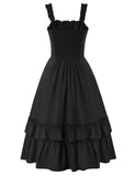 1 x RAW Customer Returns SCARLET DARKNESS Rockabilly Dresses Women s Gothic Sleeveless A-Line Dress High Low Design Gothic Dress - RRP €36.29