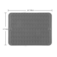 1 x Brand New Silicone drying mat, silicone drying mats, kitchen drying mat silicone heat-resistant, silicone drying mat for dishes, drying mat dishes silicone, non-slip drying mat, 40 30 cm - RRP €20.4