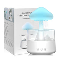 1 x RAW Customer Returns Rain-Cloud Humidifier, 450 ml, Rain Cloud Humidifier with 3 Modes and 7 Colors, LED Lights Aroma Diffuser, Nano Mist Rain Mushroom Lamp for Children s Room, Bedroom, Home, Office White  - RRP €49.99