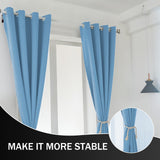 1 x Brand New 7VSTOHS Opaque Curtains Blackout Curtain Set of 2, Heat and Sound Insulating Blackout Curtains for Window Decoration in Living Rooms, Bedrooms, Offices and Children s Rooms - RRP €17.14