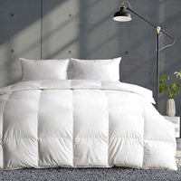 1 x RAW Customer Returns APSMILE down duvet 200x200 all year round duvet 100 cotton duvet 200x200 with goose down and feathers, feather duvet thick filling without live plucking, transitional blanket for double bed, white - RRP €125.9