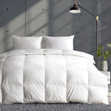 1 x RAW Customer Returns APSMILE down duvet 135x200 summer duvet 100 cotton, light summer duvet with goose down and feathers, cooling feather duvet without live plucking, quilt for single bed, white - RRP €68.47