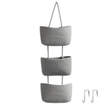 1 x RAW Customer Returns DYOUen Versatile Hanging Organizer Made of Woven Cotton Rope for Bathroom, Kids Room and Bedroom Gray  - RRP €20.99