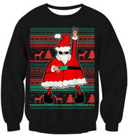 1 x RAW Customer Returns Idgreatim Men s Women s Christmas Sweater Ugly Christmas Sweater Ugly Christmas Sweater Jumper 3D Printed Long Sleeve Knitted Sweater, Santa 3, L - RRP €30.24