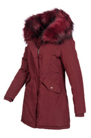 1 x RAW Customer Returns Elara Women s Winter Parka Chunkyrayan Coat Vino KOKO-5089 WineRot 38 M  - RRP €84.19