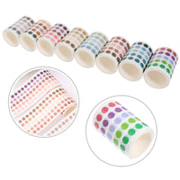 1 x Brand New Milisten 8Pcs Colorful Dots Washi Tape Round Stickers Decorative Washi Masking Tape Dot Stickers for DIY Decorative Scrapbooking Diary Planner Random Color  - RRP €16.29