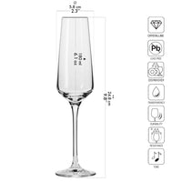 1 x RAW Customer Returns Krosno Champagne Glasses Champagne Flutes Set of 6 180 ML Avant-Garde Collection Prosecco Glasses Perfect for Home Restaurants and Parties Dishwasher Safe - RRP €38.99